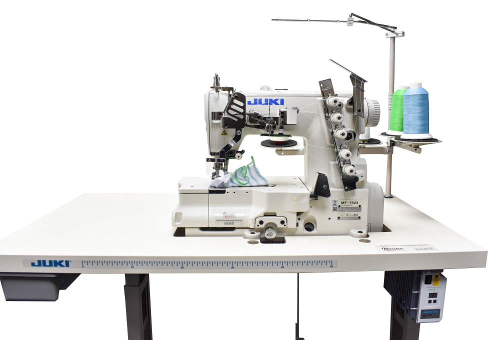 Buy Juki MF7523U Flat bed industrial coverstitch sewing machine with